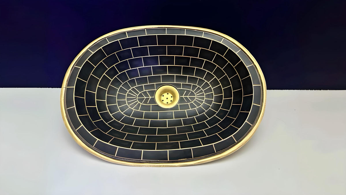 Black and gold Bathroom Sink