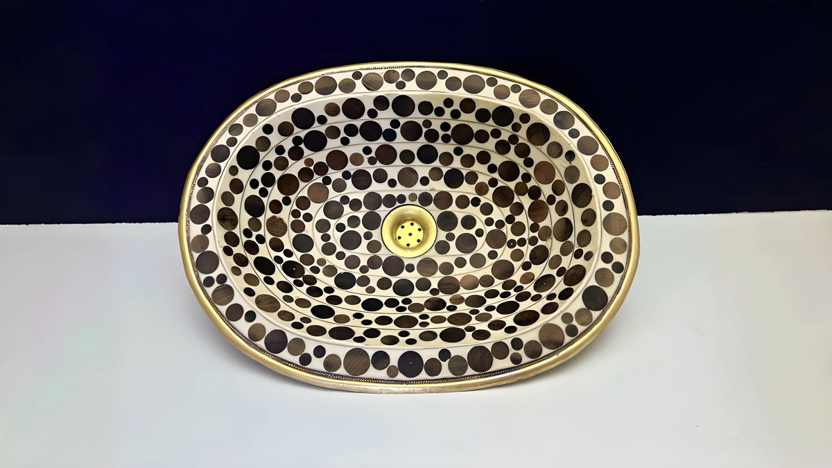Antique Bathroom Sink – Solid undermout vanity Brass sink