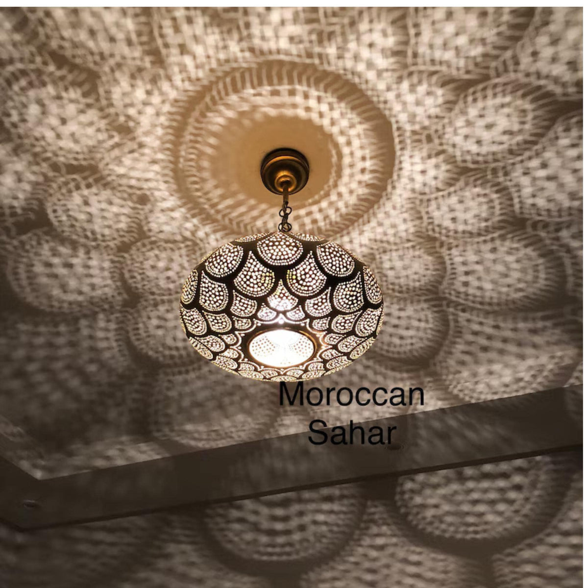 Handmade Moroccan Pendant Light: Ornate Home Decor Lighting