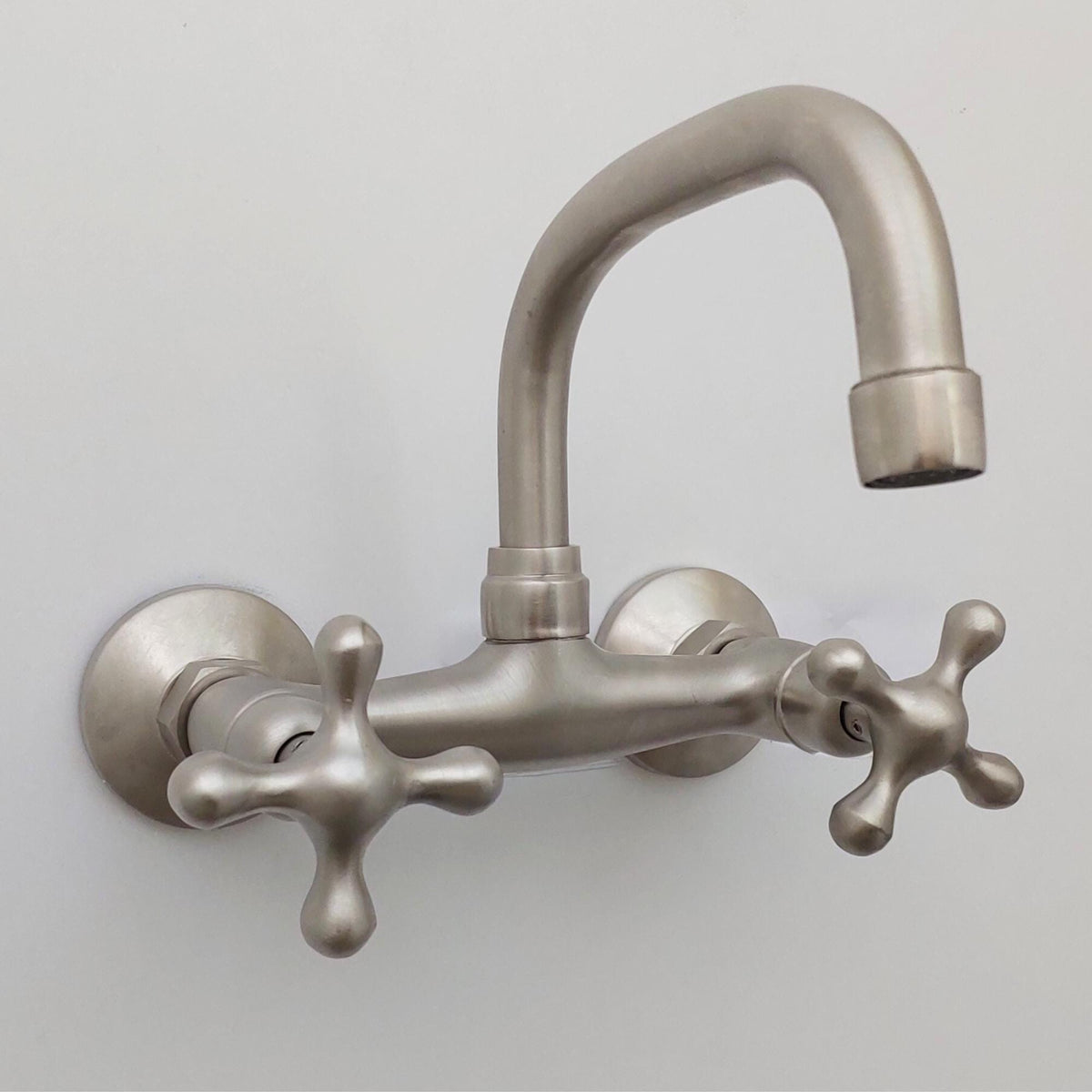 Brushed Nickel Wall-Mount Faucet