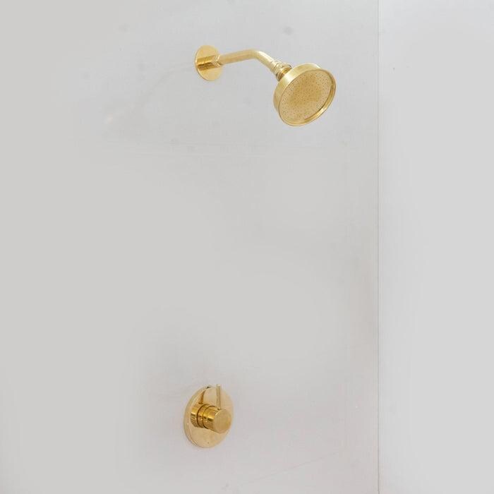 Solid Brass Rainfall Showerhead - Unlacquered Brass Shower