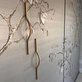 Modern Curved Brass Cabinet Pull Handles - 20 Inch (Set of Two)