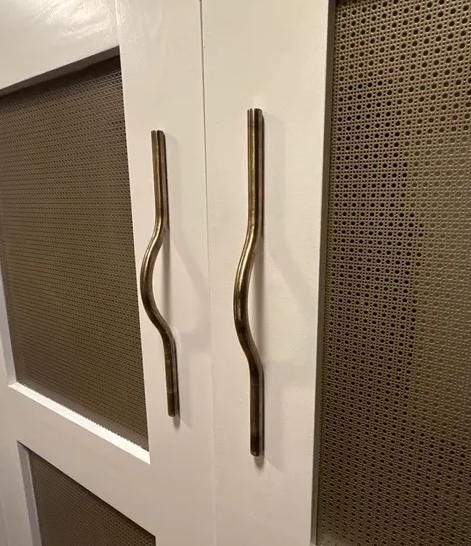 Curved Arch Brass Cabinet Handle