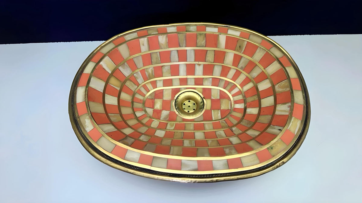Luxury Bathroom Sink – handmade Solid undermout vanity Brass sink