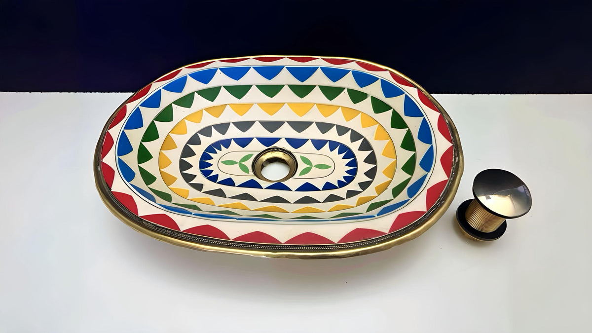 Unlacquered brass Bathroom Sink