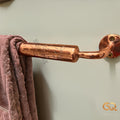 Engraved Solid Copper Towel Bar For Bathroom, wall Mounted Towel holder