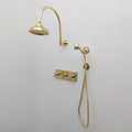Unlacquered Brass Shower System
