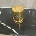 Solid Brass Dishwasher Air Gap Cover: Skirted Design, Polished Chrome Finish