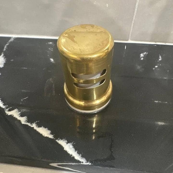 Solid Brass Dishwasher Air Gap Cover: Skirted Design, Polished Chrome Finish