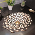 Unique Brass Drop In Sink Studded With Resin