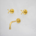 Solid Brass Shower System, Unlacquered Solid Brass Straight Tub Filler