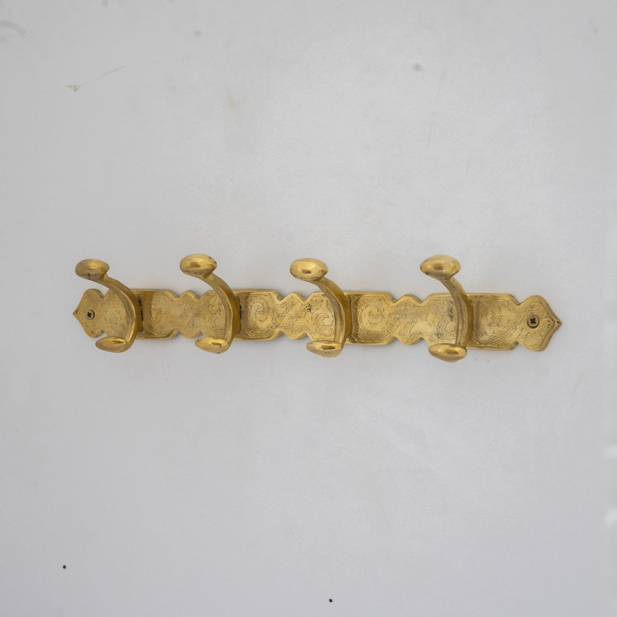 Solid Brass Clothes Hooks Holder, Handcrafted Wall Hooks Rack