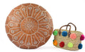 Leather Ottoman Moroccan pouf