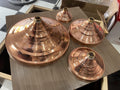 Unlacquered Solid Copper Rain Shower Head, Large Round Handcrafted Design, Perfect for Outdoor Showers, Luxurious Solid 