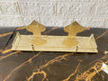 Engraved Solid Brass Wall Mounted Bathroom Shelf, Handmade Brass Shelf, Brass Wall Shelf for Bathroom, Unique Bathroom S