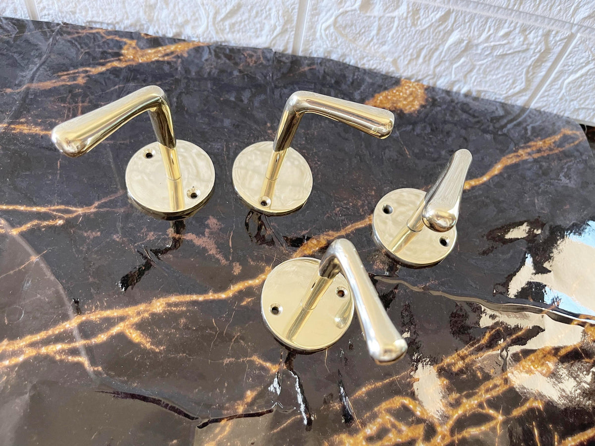 Handmade Unlacquered Brass Wall Hook – Rustic Modern Coat & Hat Hook – Durable and Stylish Brass Wall Hook for Home or O