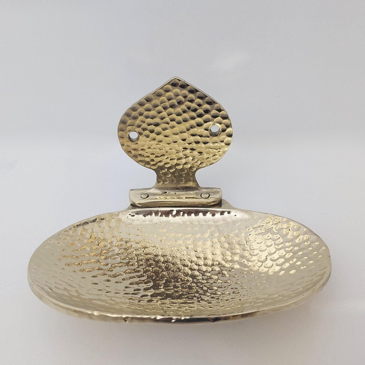 Handcrafted Hammered Brass Soap Dish