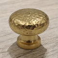 Handmade Hammered Brass Knobs: Unlacquered Cabinet Hardware