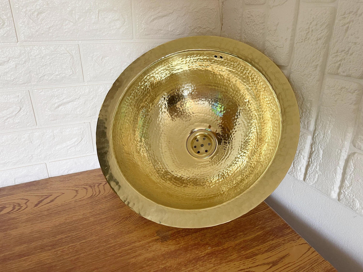 Solid Brass Hammered Sink, Handmade Undermount Sink, Bathroom Sink, Powder Room Sink, Brass Vessel Sink, Durable Metal B