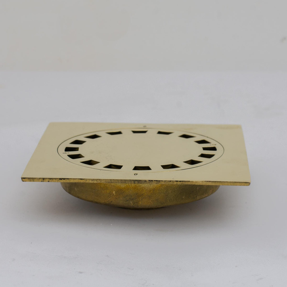Solid Brass Square Shower Drain, Unlacquered
