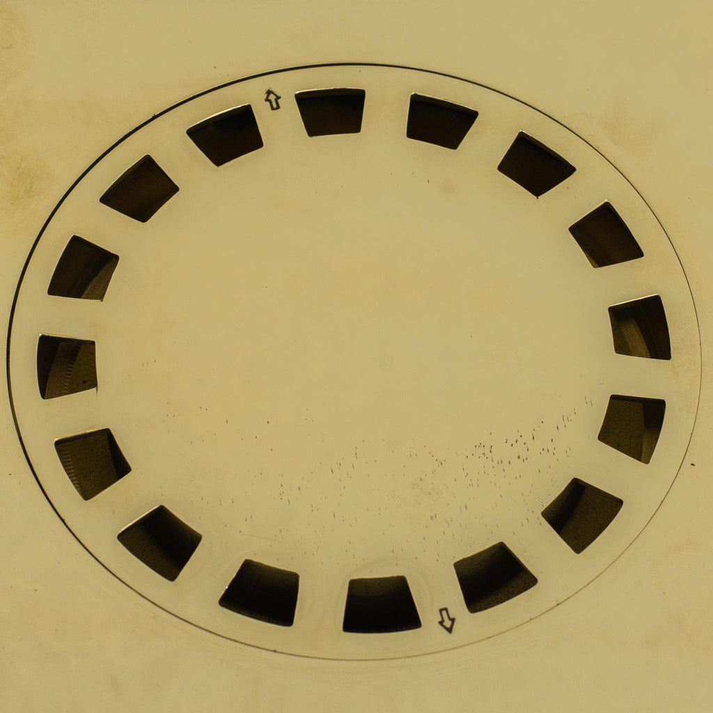 Solid Brass Square Shower Drain, Unlacquered