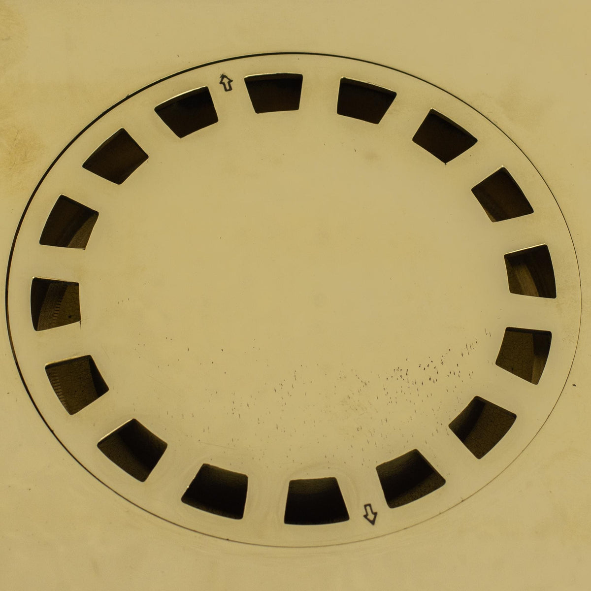 Solid Brass Square Shower Drain, Unlacquered