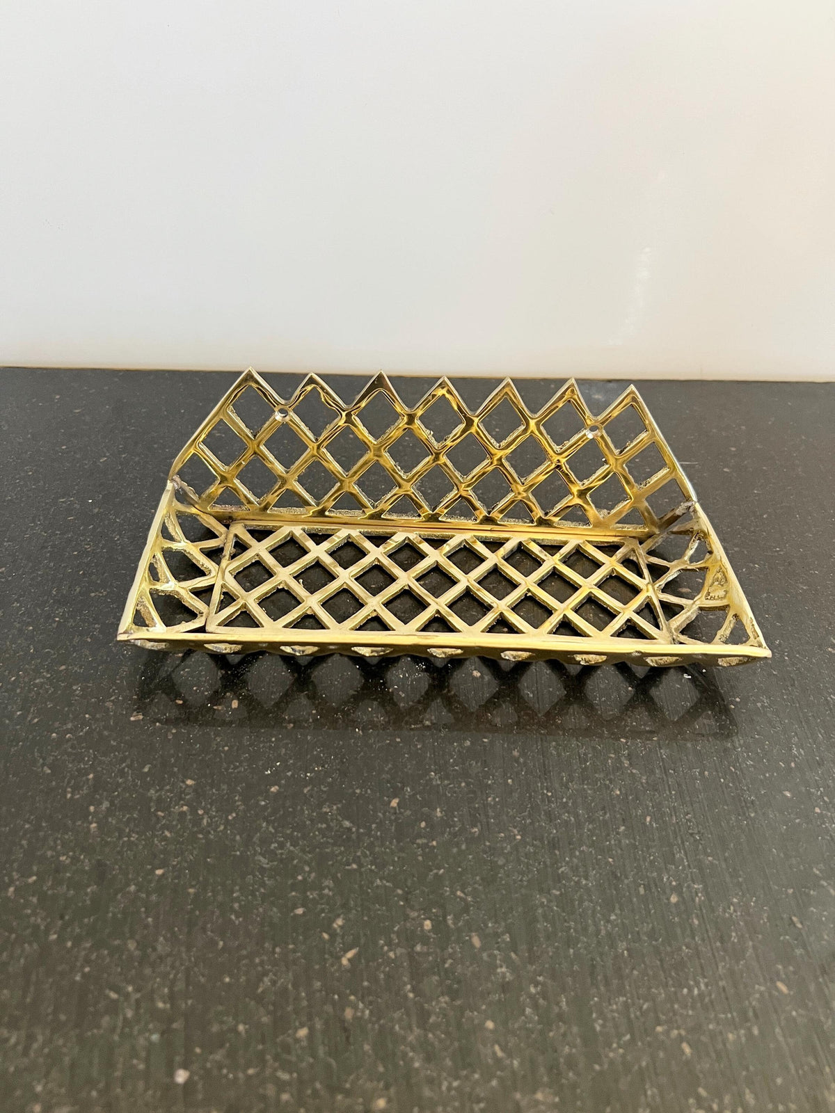 Unlacquered Brass Wall Shelf, Stylish Wall-Mounted Shelve for Showers or Bathrooms, Unique Handcrafted Brass Bathroom St