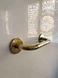 Unlacquered Brass Towel Rail, Handmade Solid Brass Towel Bar, Bathroom Brass Towel Holder, Elegant Rustic Towel Rack, St