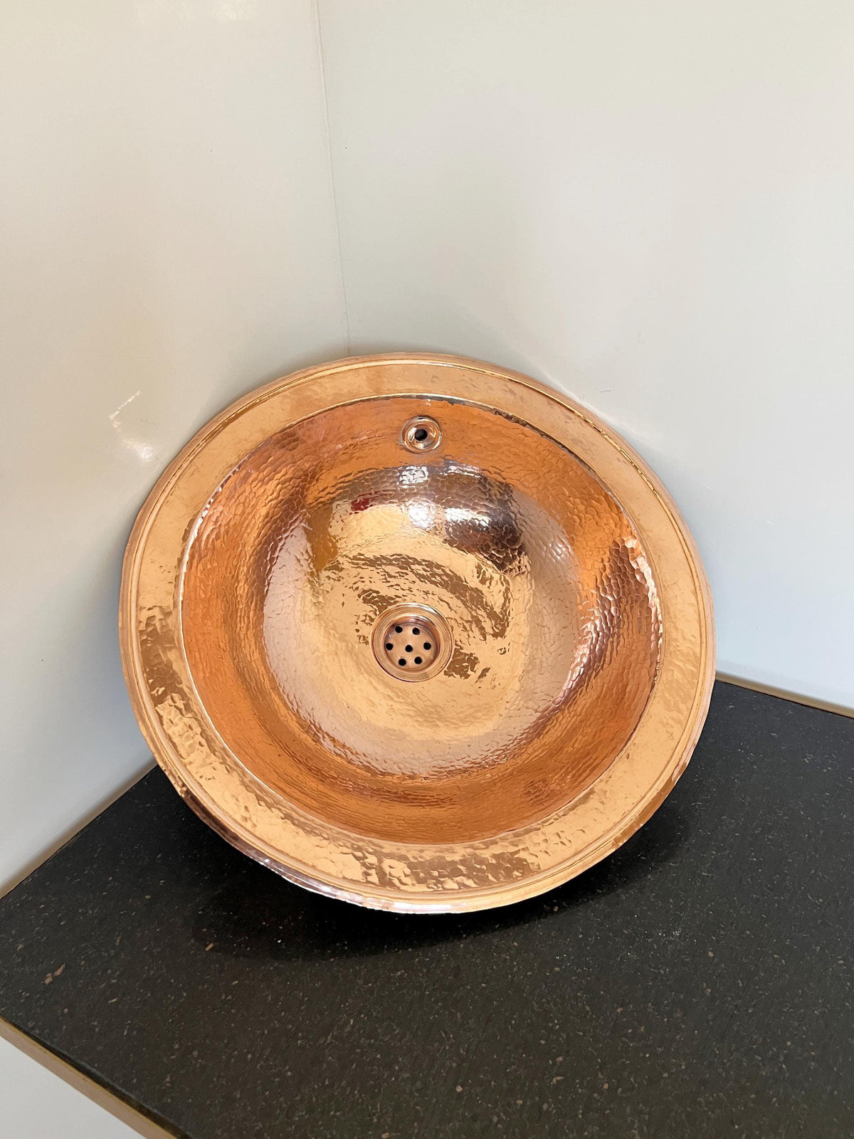 Hand-Hammered Copper Sink, Rustic Bathroom Vessel, Artisan Copper Bowl, Farmhouse Bathroom Décor, Round Copper Vessel Si