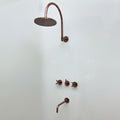 Antique Copper Rain Shower System with Tub Filler