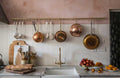 Antique Brass Kitchen Rail with Hooks,Brass Rod Rail, kitchen Rail with hooks