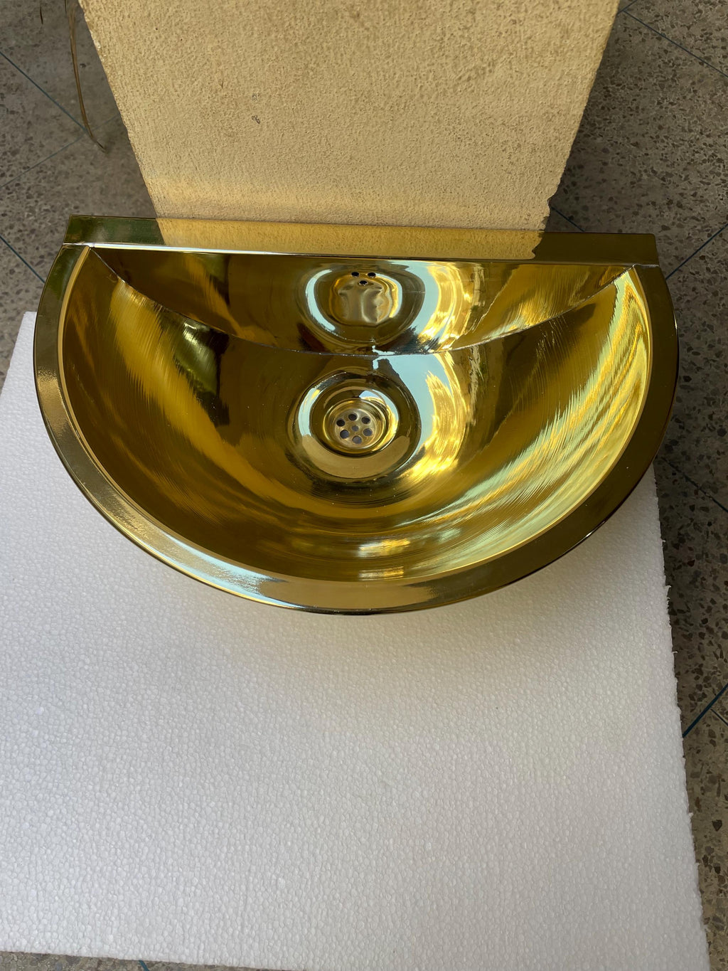 retro design double hammer pattern sink toilet brass Washing hands counter top sink