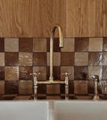Unlacquered Brass Kitchen Faucet Antique Style .Solid Brass Bridge Faucet.Sink Faucet. Kitchen Faucets - Brass Sink Fixt