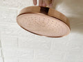 Large Unlacquered Solid Copper Rain Shower Head, Round Design Works Indoor and Outdoor, Luxurious Brass Finish, Elegant 