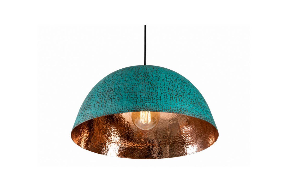 Dome Oxidized Copper Dome Pendant Light,dome Light,Green Patina.Ceiling Light.oxidized lamp.island Hanging Light Fixture