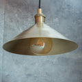 Brushed Brass Pendant Light Shade, Ceiling Mount Kitchen Island Lighting, Brass Hanging Lamp Dining Table
