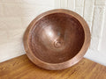 Custom Made Brushed Copper Hammered Bathroom Sink, Drop-In & Vessel Copper Bathroom Sink, Copper Vessel Basin, Handcraft