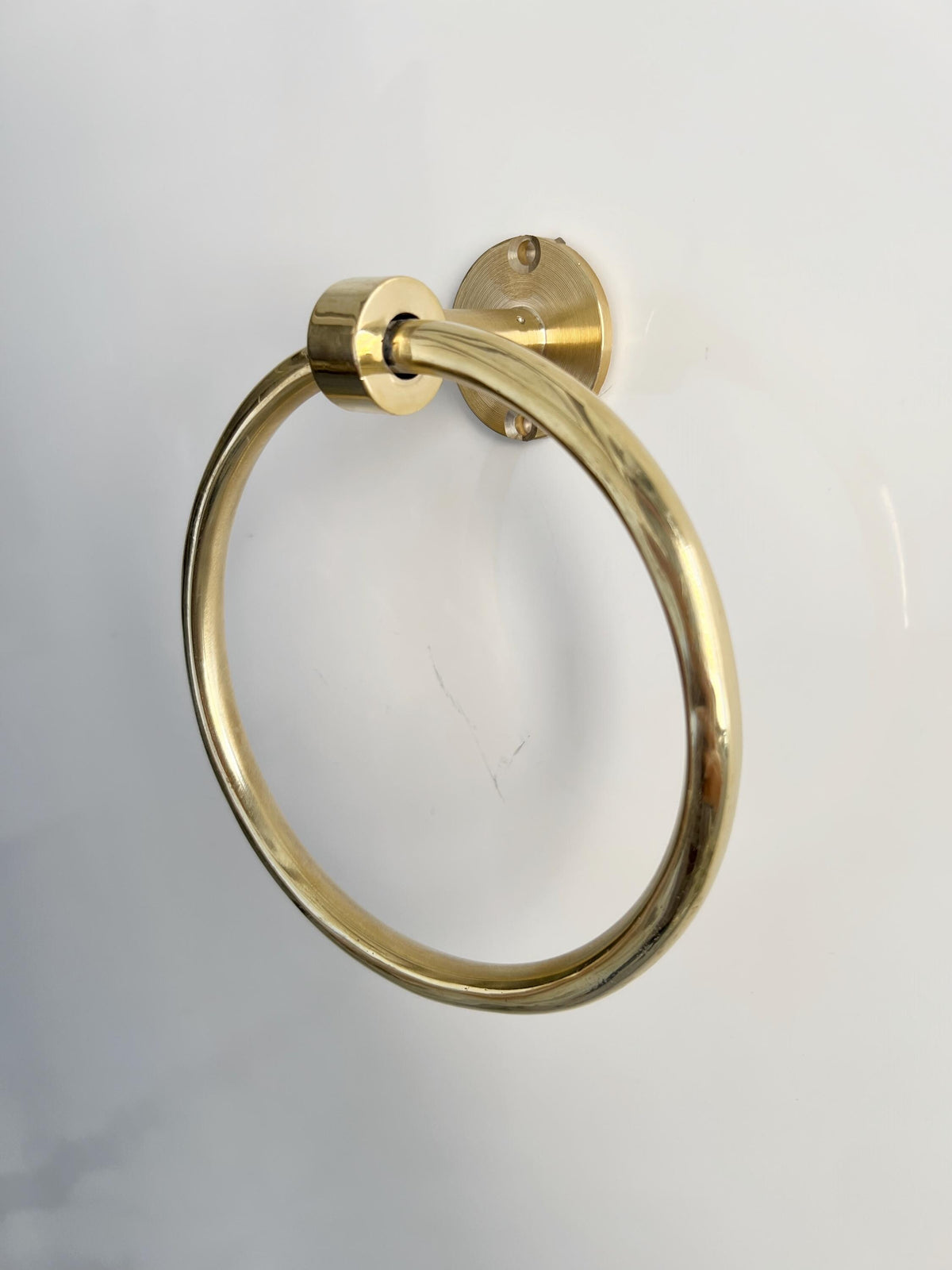 Unlacquered Brass Towel Ring, Bathroom Wall Rack, Antique Brass Towel Holder, Hand Towel Hanger for Bathroom, Elegant Ba