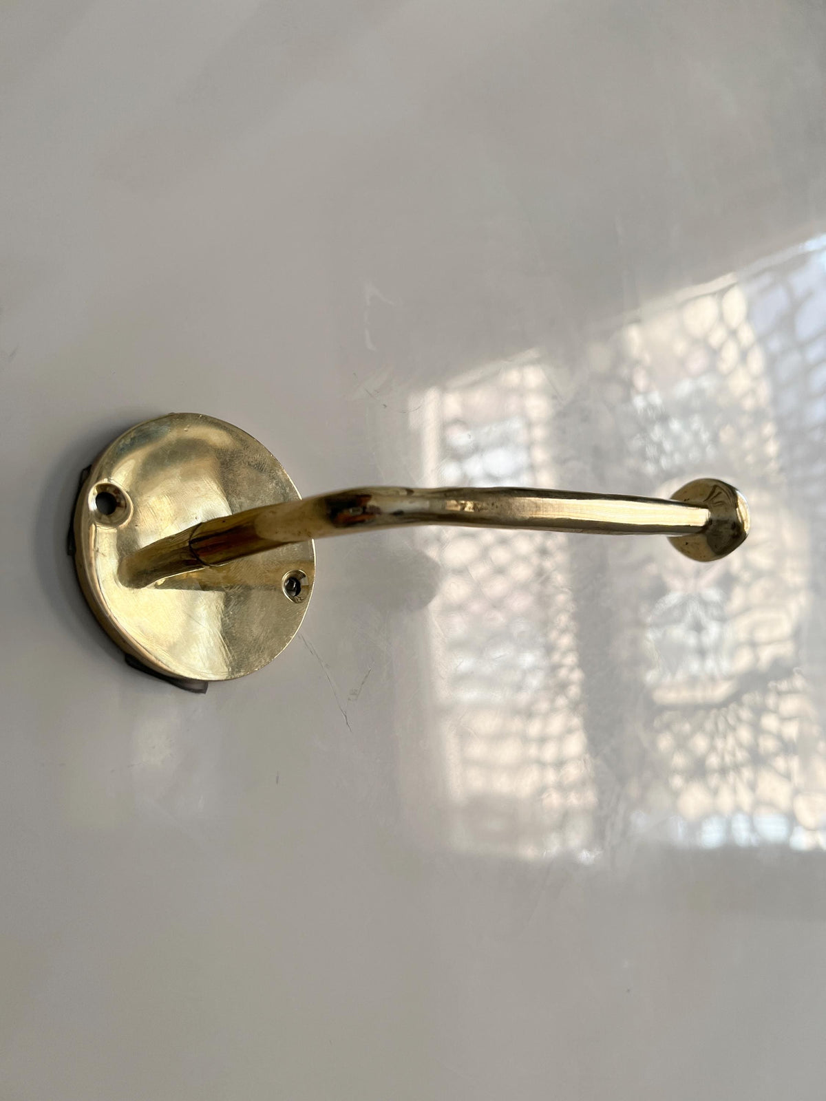 Brass Wall-Mounted Toilet Roll Holder, Unlacquered Solid Brass Bathroom Paper Holder, Brass Bathroom Hardware Accessory