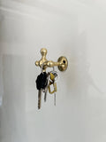 Bathroom Towel Hooks, Unlacquered Brass Wall Hook & Coat Hook, Stylish Wall Towel Hanger for Bathrooms, Unique Brass Hoo