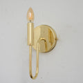 Solid Brass Wall Lamp, Sconce Lighting Fixture, Curved Arm Wall Light
