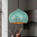 Oxidized Copper Dome Pendant Light,dome Light,Green Patina.Ceiling Light.oxidized lamp.island Hanging Light Fixture.Copp