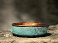 Oxidized Copper Bathroom Sink: Green Patina Washbasin