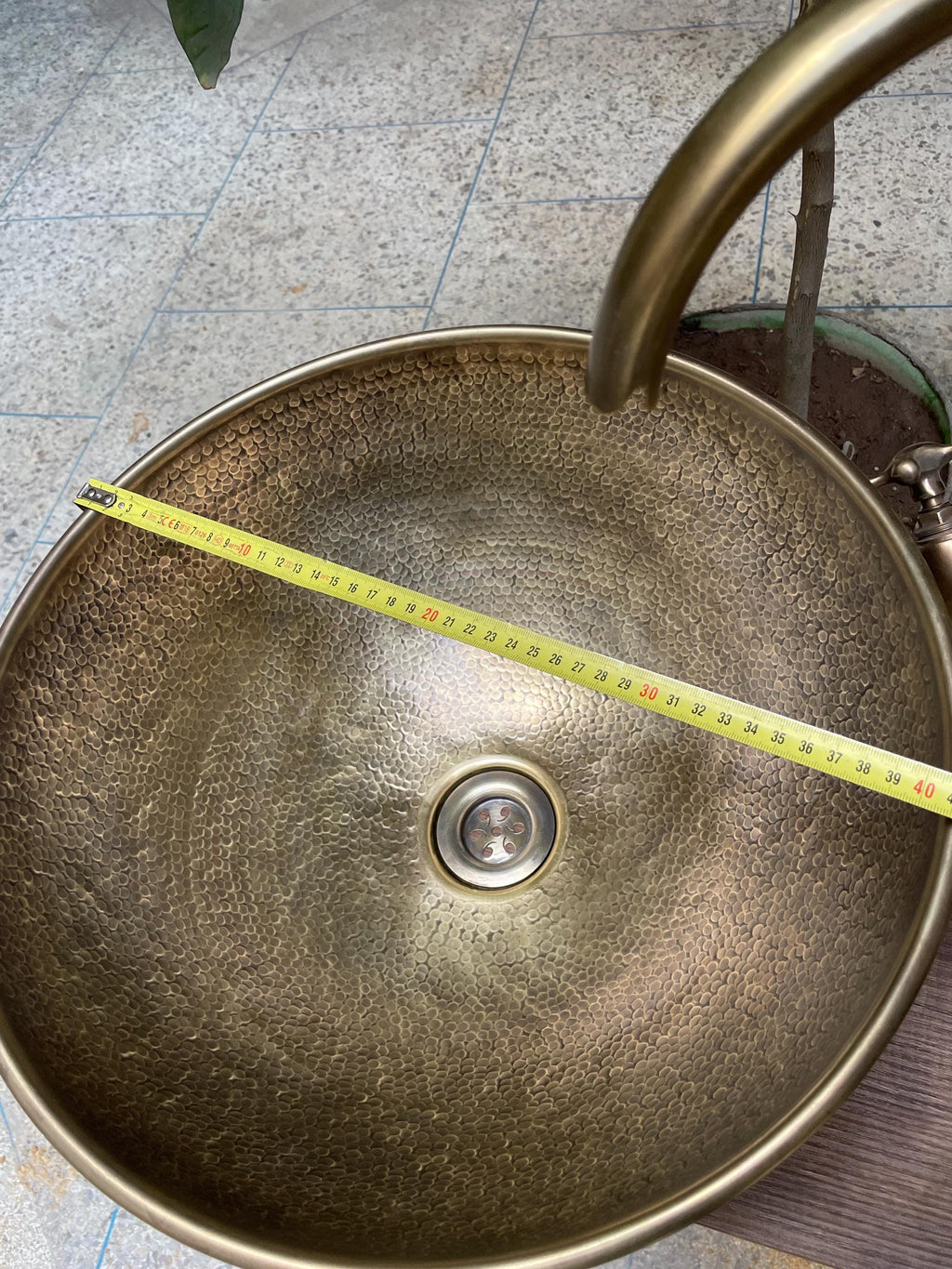 Artisan-Crafted Moroccan Brass Oval Sink Wash Basin - Stunning Addition to Your Bathroom Decor - Timeless Elegance for Your Home Renovation