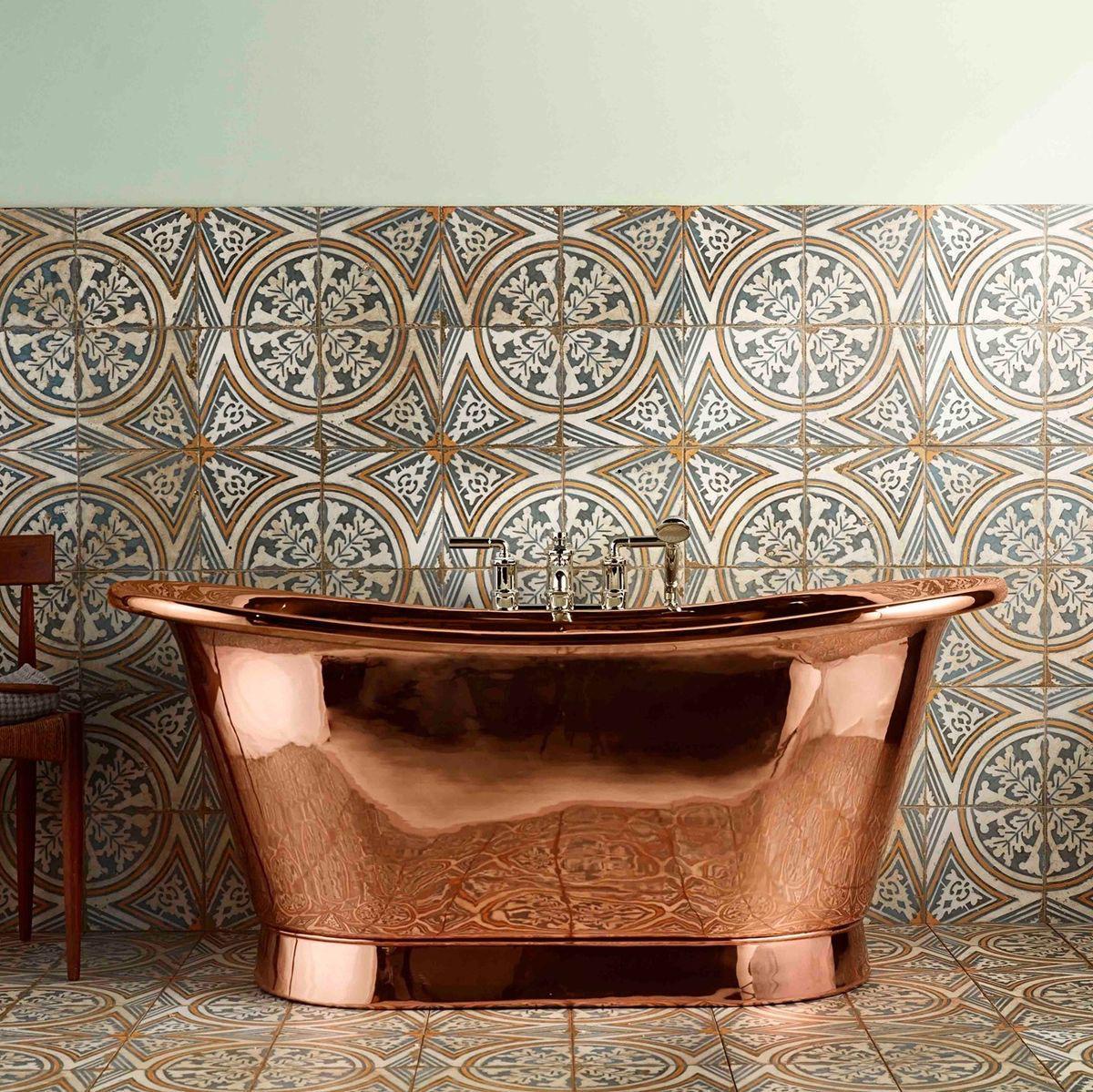 Antique bathtub.Copper Slipper Bath,Bathroom bathtub.Solid Copper 100% Copper Handmade Bathtub. Luxurious Bathrooms-Copp