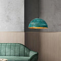 Elegant Patina Copper Pendant Light,Handcrafted Rustic Hanging Lamp,Oxidized Dome Pendant Light,Stylish Hanging Light Fi