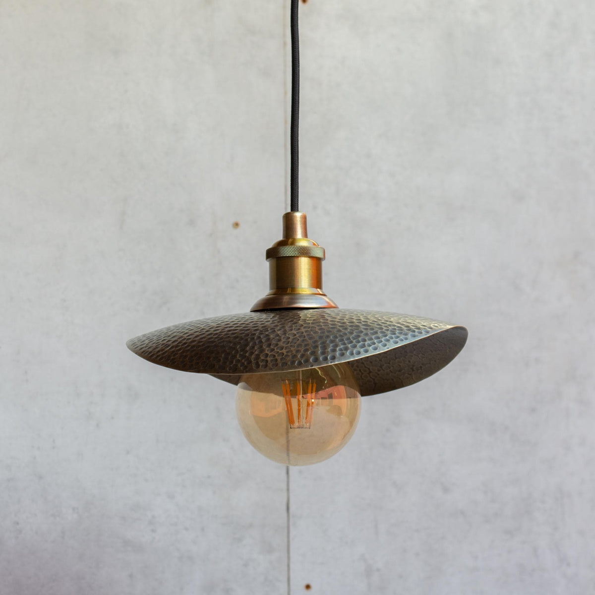 Hammered Bronze Finish Curved Plate Pendant Light, Solid Brass Ceiling Light, Leaf Pendant Light Bronze Hanging Lampshad