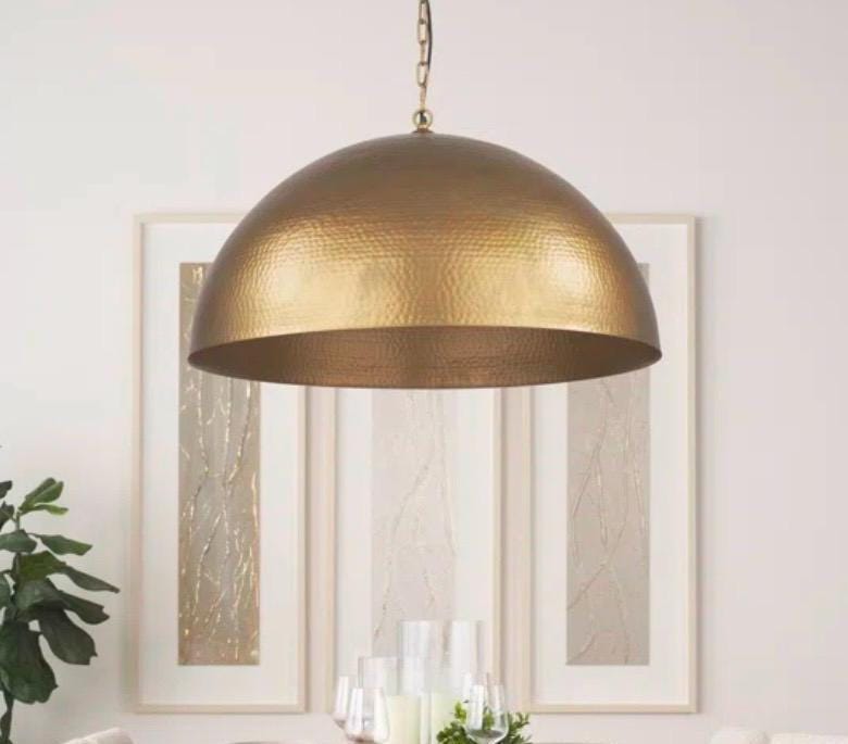 Artisanal Oxidized Copper Dome Pendant Light, Stylish Hanging Light Fixture,Green Patina.Ceiling Light.dome light.oxidiz