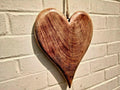 Extra Large Solid Wood Hearts - Handmade Rustic Wooden Hanging Love Hearts - Gift / Wedding / Valentines
