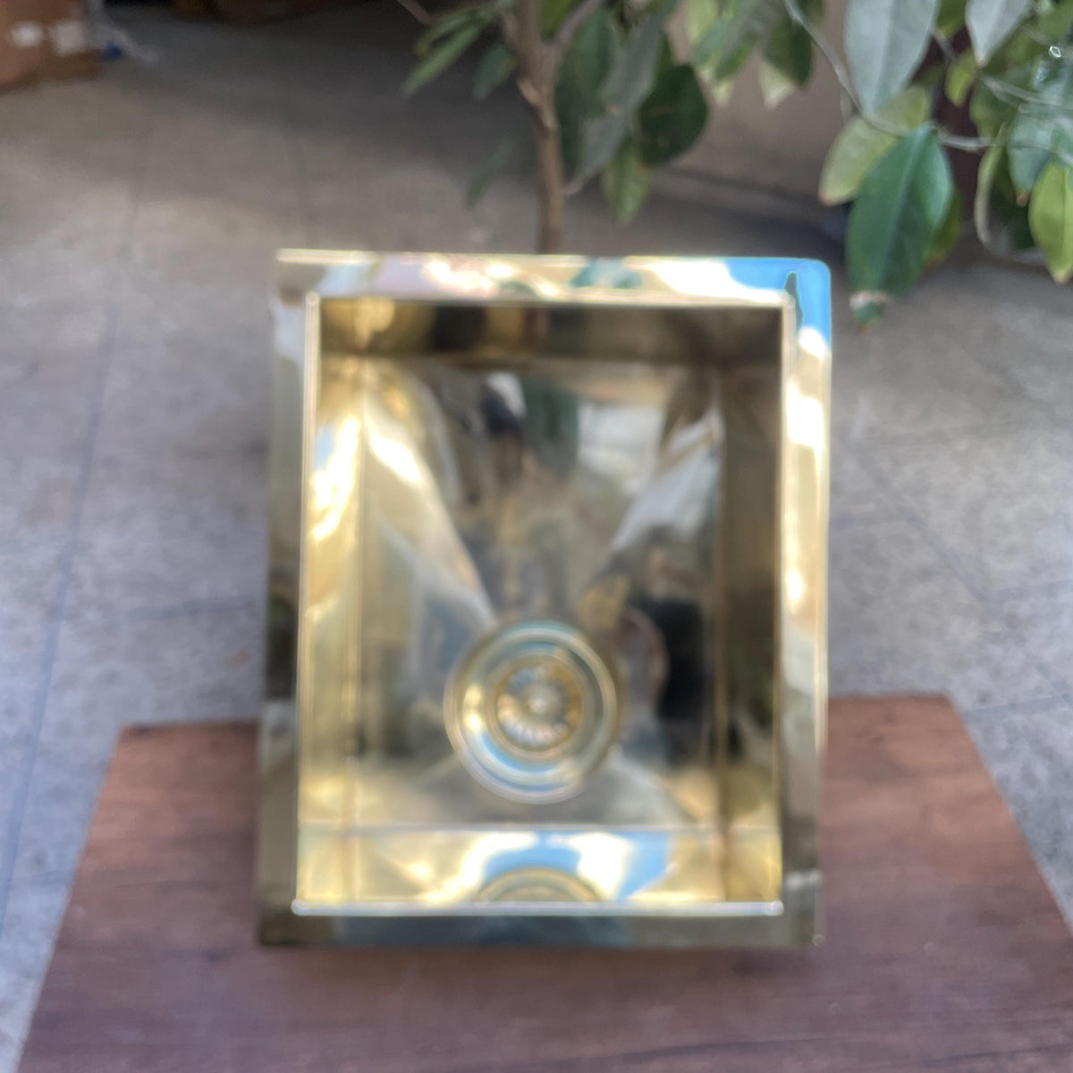 Solid Unlacquered Brass Undermount Sink